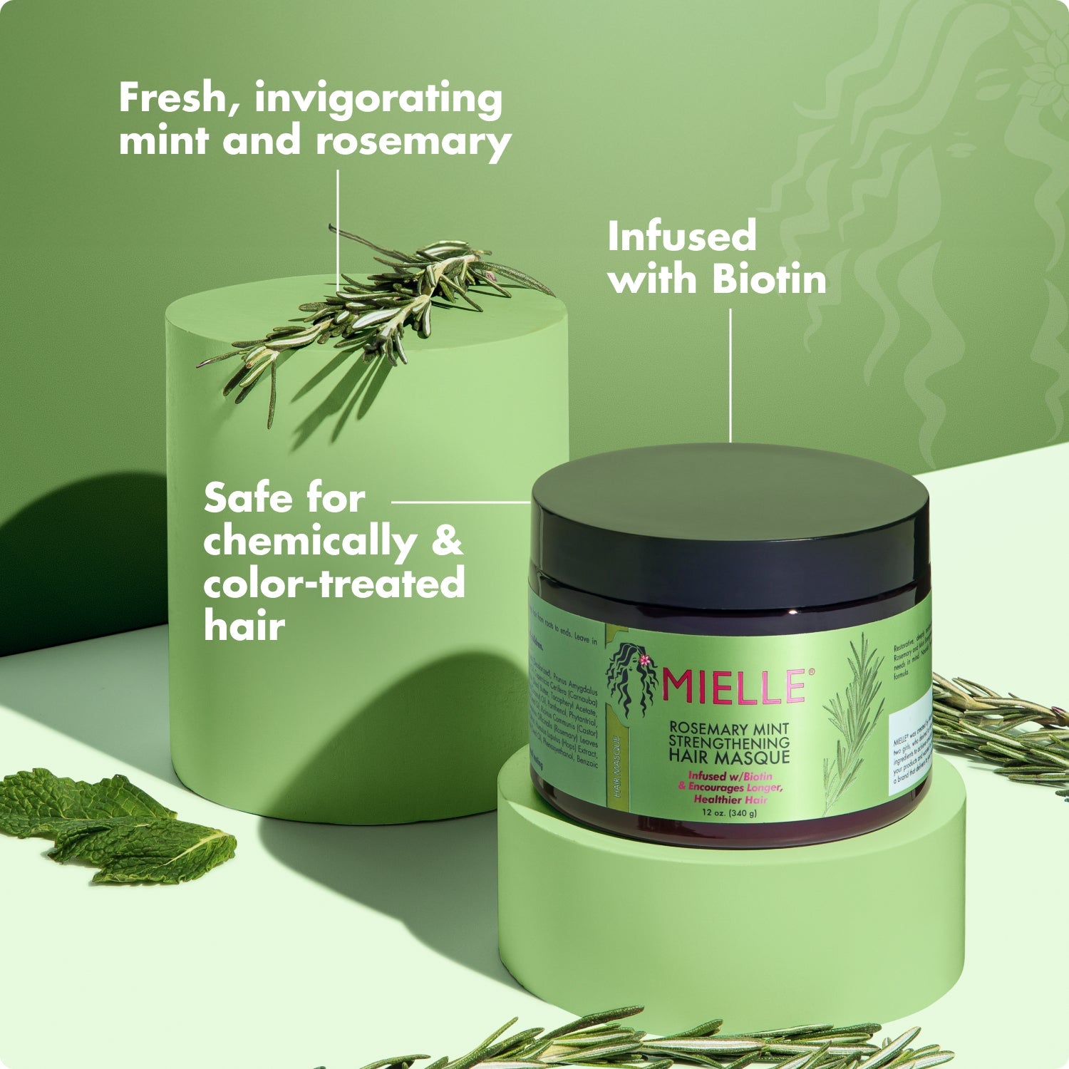 Rosemary Mint Strengthening Hair Masque
